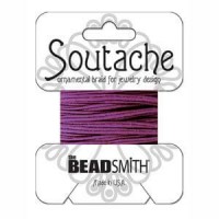 Beadsmith polyester soutache Schnur 3mm - Ruby glint